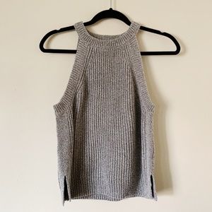 Madewell Knit Heather Grey Halter Tank